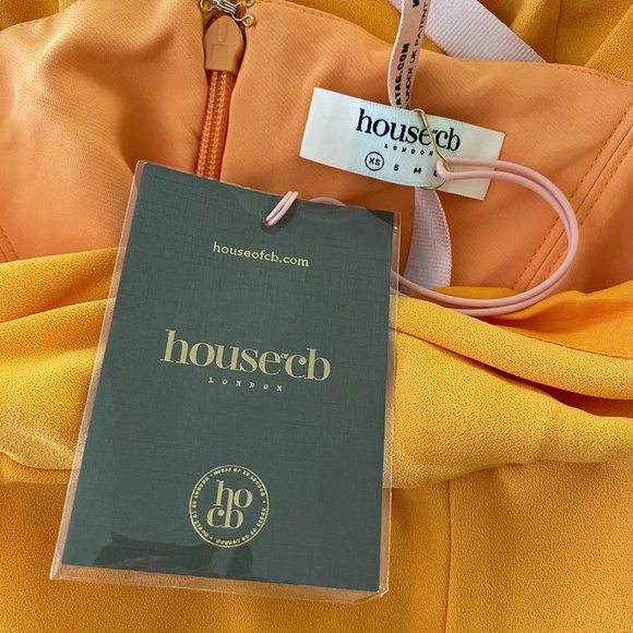 NEW House of CB Alicia Dress Tangerine XS - Picture 16 of 17